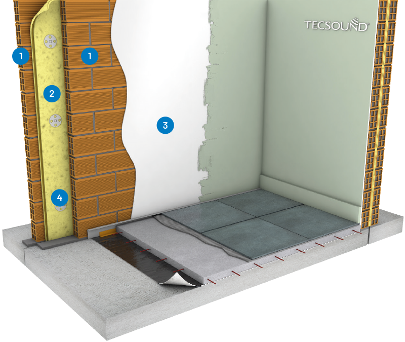 Complexe acoustique, mur en brique creuse Tecsound — free download